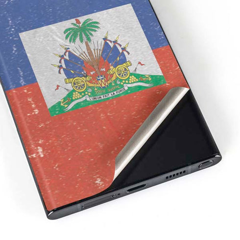 Haitian Flag Distressed Galaxy Skins